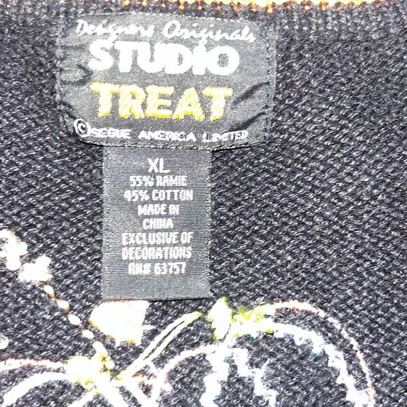 Vintage Studio Treat Knit Halloween Fall Autumn Vest Size XL - Picture 3 of 10